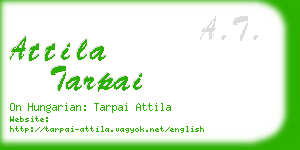 attila tarpai business card